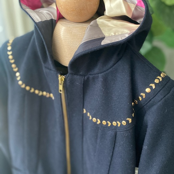 Lauren Moffatt navy with gold detail jacket size small - Picture 6 of 6